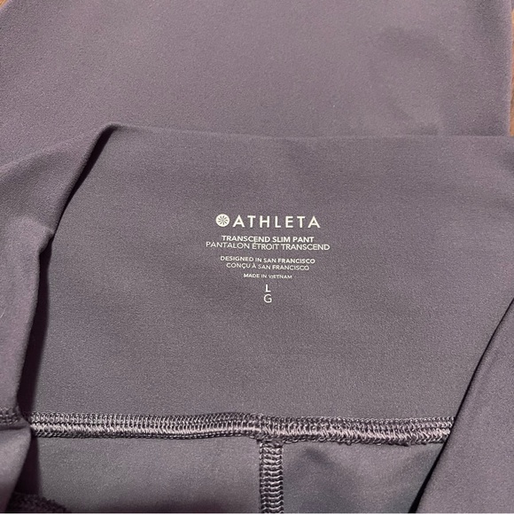 Athleta Leggings Women's Size Large Purple Grey Transcend Slim Pant Flare - Picture 10 of 10